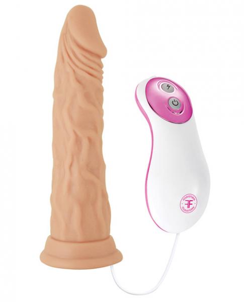 Turbo Shaft Rotating Vibrating Dildo Beige