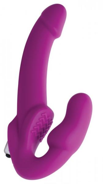 Strap U Evoke Vibrating Strapless Strap On Dildo Pink