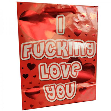 I F*cking Love You Red Heart Foil Gift Bag