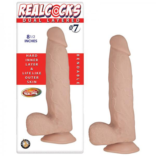 Real Cocks Dual Layered #7 Beige 8.5 inches Dildo