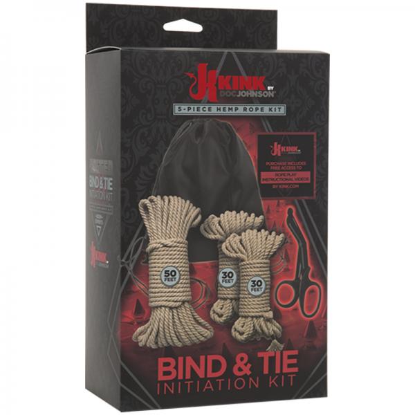 Kink Bind &amp; Tie Initiation Kit 5 Piece Hemp Rope Kit