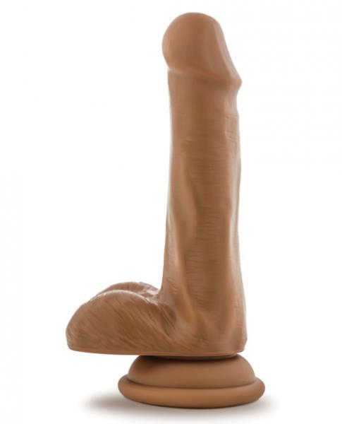 Silicone Willys 6 inches Silicone Dildo With Balls Mocha