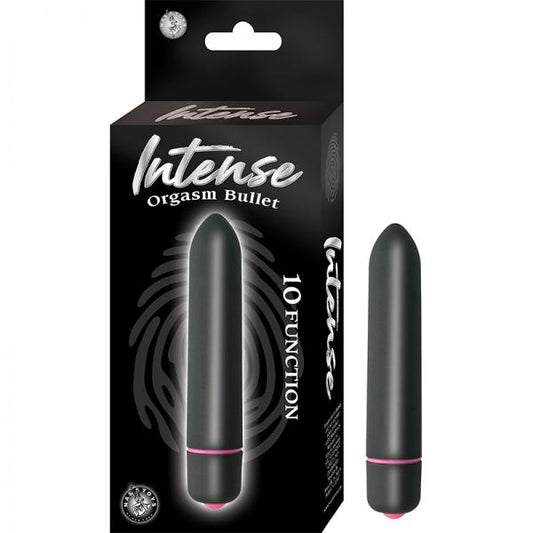 Intense Orgasm Bullet 10 Function Waterproof  Black