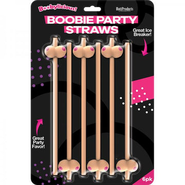 Boobie Straws (flesh Color) 6pk.