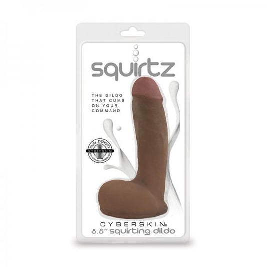 Squirtz Cyberskin 8.5 Inch Squirting Dildo Dark