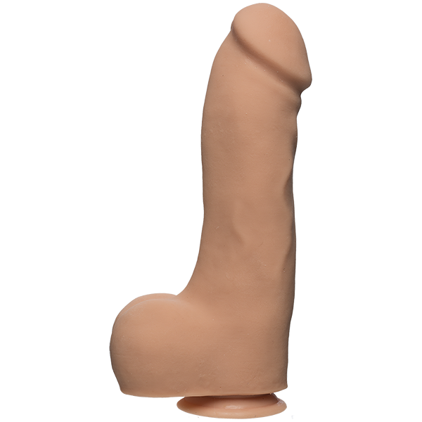 The D Master D 12 inches Dildo with Balls Ultraskyn Beige