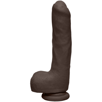 The D 9 inches Uncut D Dildo with Balls Black