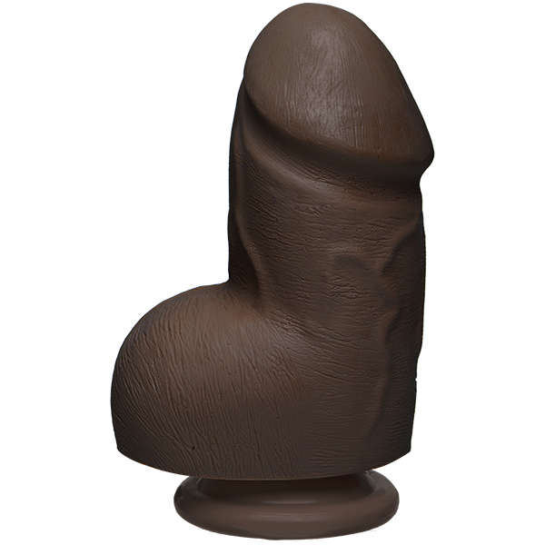 The D Fat D 6 inches With Balls Firmskyn Brown Dildo