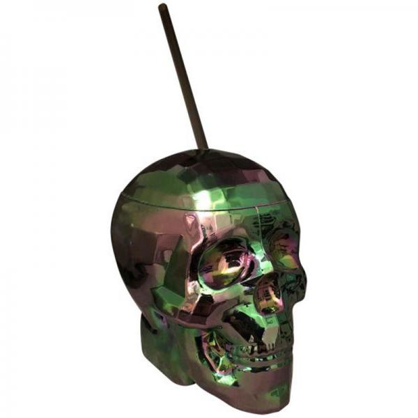 Oil Slick Skull Cup Multi-Color