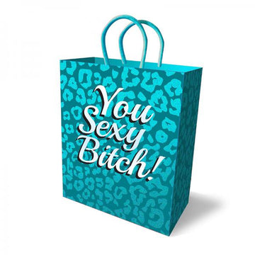 You Sexy Bitch Gift Bag Teal Blue 10 inches