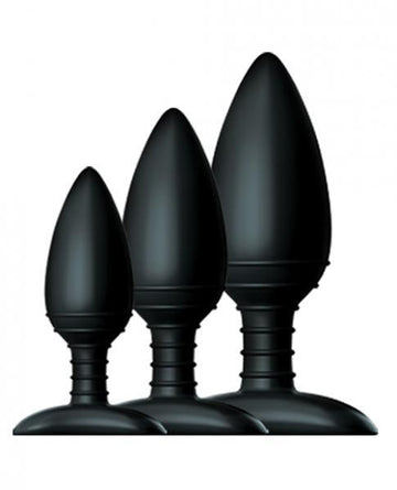 Nexus Butt Plug Trio 3 Butt Plugs Black