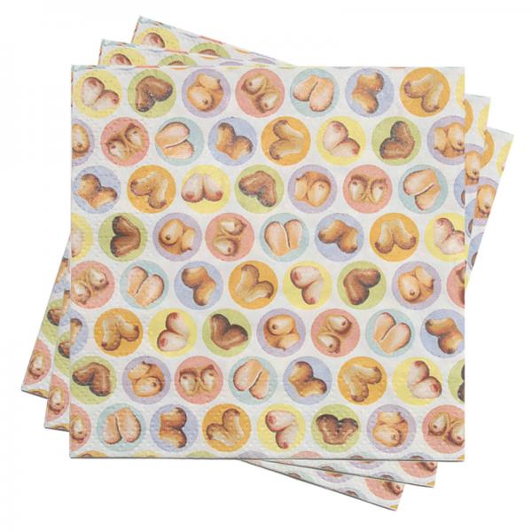 Mini Boob Napkins Pack Of 8