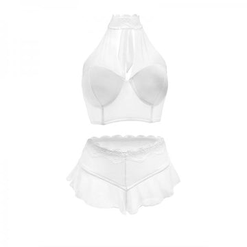 Jennifer Halter Top And Panty Powder White Small