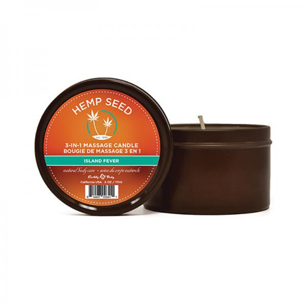 Earthly Body Hemp Seed 3-in-1 Candle 6oz - Island Fever