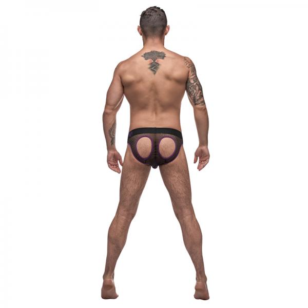 Male Power Airotic Mesh Butt Out Bikini Black Medium