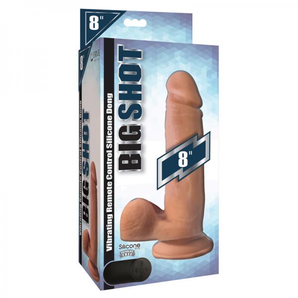 Big Shot Silicone Vibrating Dong W/balls Light 8in