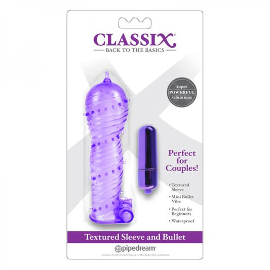 Classix Textured Sleeve&bullet,purple