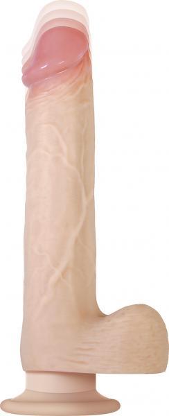 Adam&#039;s Rechargeable Thrusting Dildo with Remote Beige