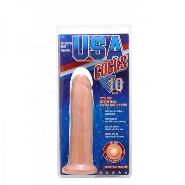 10&quot; Dildo Without Balls - Light