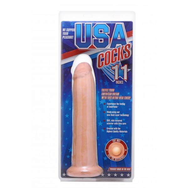 11&quot; Dildo Without Balls - Light