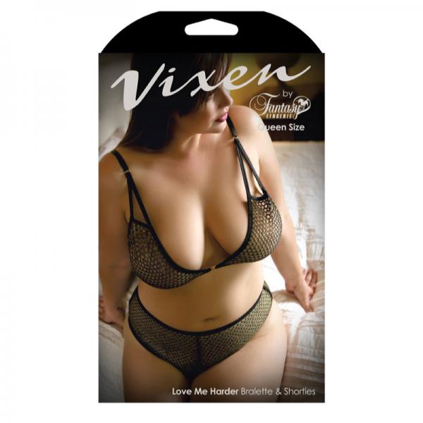 Vixen Love Me Harder Metallic Net Bralette &amp; Shortie