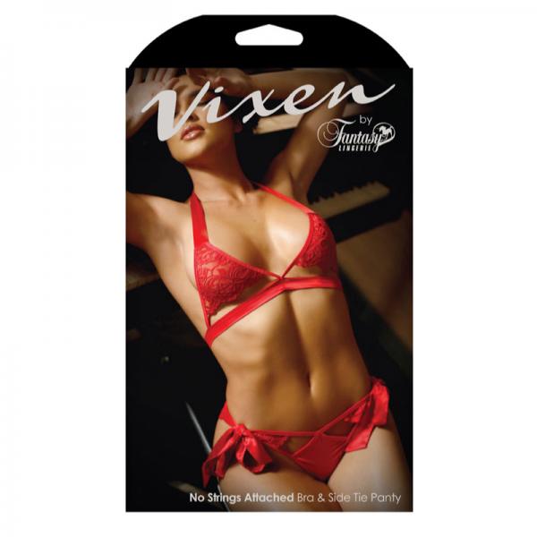 Vixen No Strings Attached Cutout Lace Bra &amp; Side Tie Pant