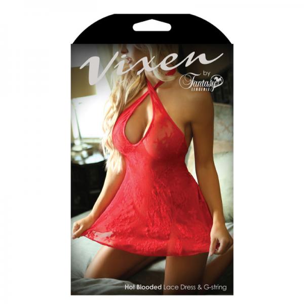 Vixen Hot Blooded Lace Dress &amp; G-string O/S