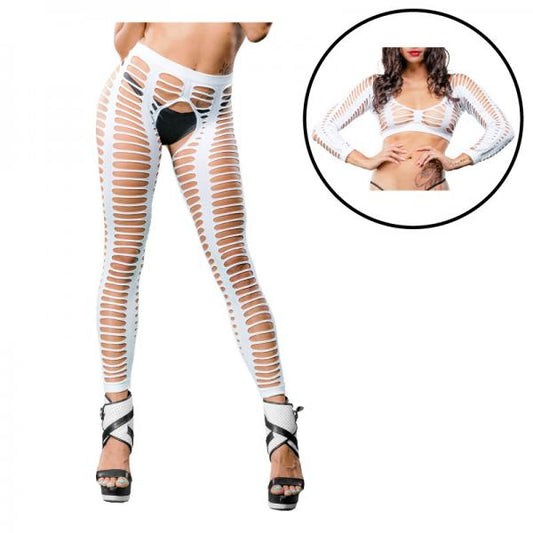 Whitestraps Mesh Crotchless Legging