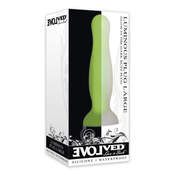 Evolved Luminous Silicone Plug Large Green