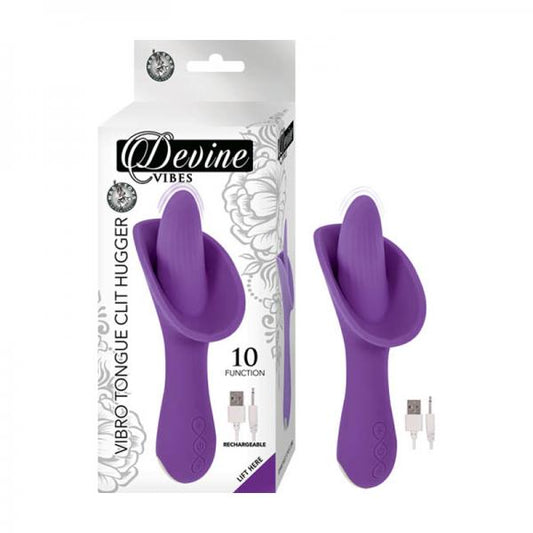 Devine Vibes Vibro Tongue Clit Hugger-purple