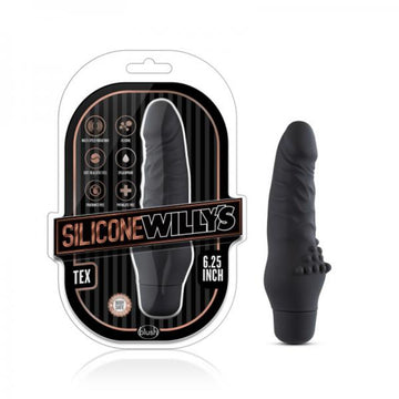 Silicone Willy&#039;s Tex 6.25&quot; Vibrating Dildo Black