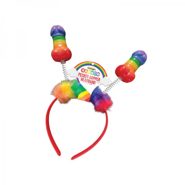 Rainbow Pecker Bopper Head Band O/S