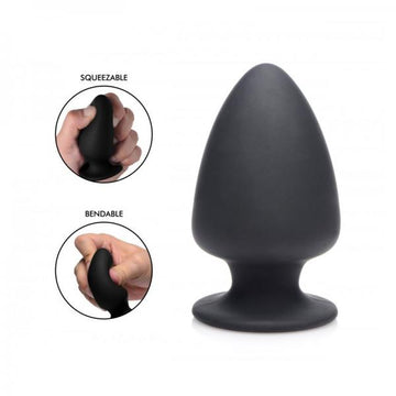 Squeezable Small Anal Plug - Black