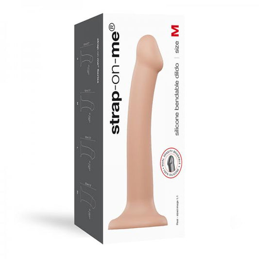 Strap-on-me Semi-realistic Dual Density Bendable Dildo Vanilla Size M