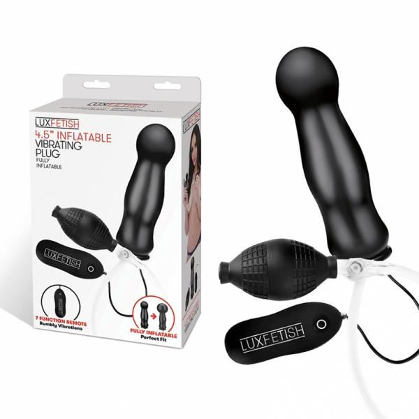 Lux Fetish 4.5&quot; Inflatable Vibrating Plug