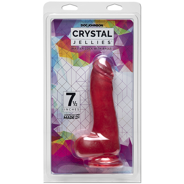 Crystal Jellies Master Cock W/ Balls 7.5 In Pink