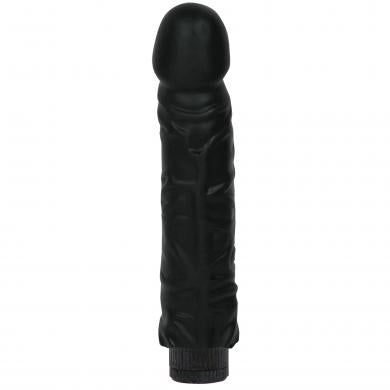 Quivering C*ck Vibrator With Sil A Gel Sleeve  - Black