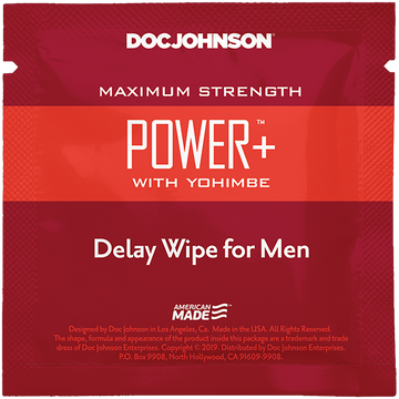 Power + Delay Wipes With Yohimbe 10 Pack