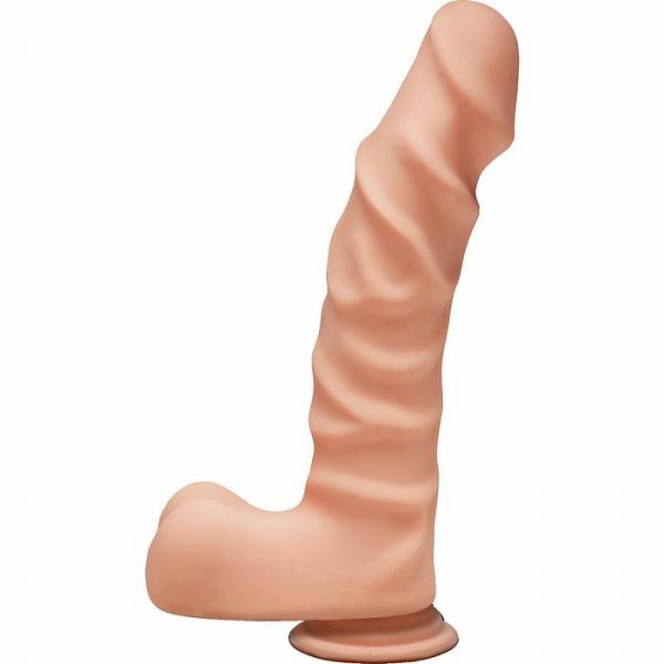 The D The Ragin D 9 inches Dildo with Balls Beige