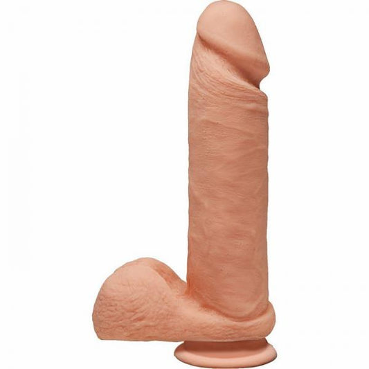 The D Perfect D 8 inches Dildo with Balls Vanilla Beige