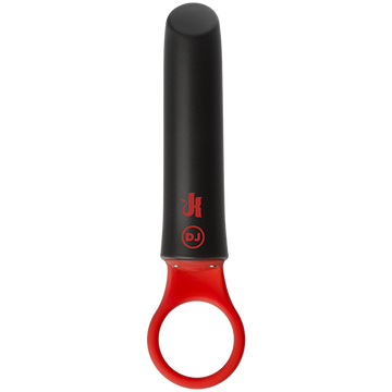 Kink Power Play Vibrator Silicone Grip Ring Black Red