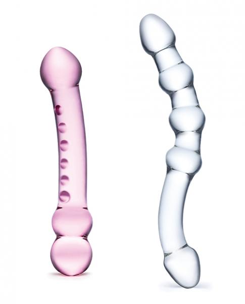 Glas 2 Piece Double Pleasure Glass Dildo Set