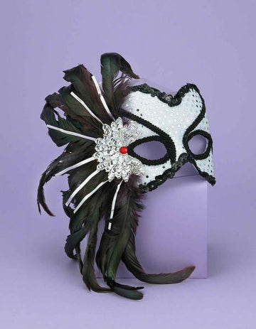 Half Mask Karneval Silver O/S