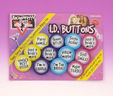 Bachelorette Id Buttons Set