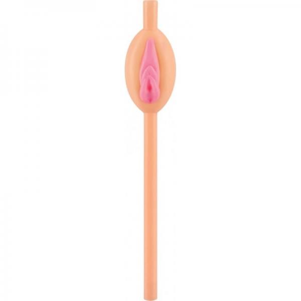 Pussy Straws Pink Beige 8 Count Package