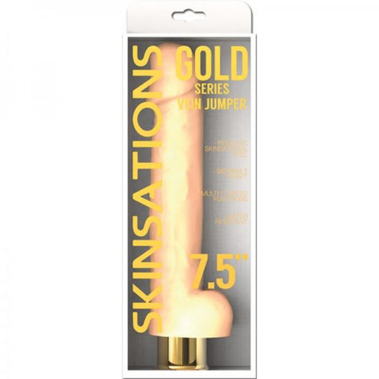 Skinsations Gold Vein Jumper 7.5 inches Vibrating Dildo