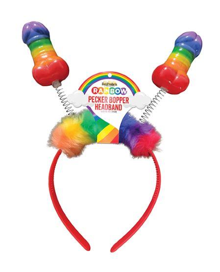 Rainbow Pecker Bopper Head Band O/S