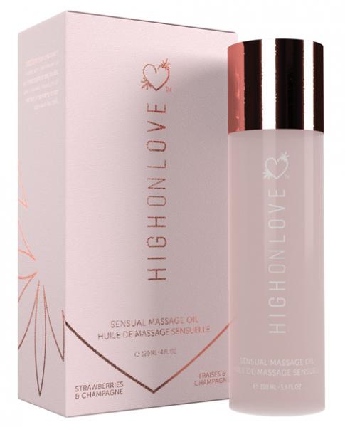 High On Love Massage Oil Strawberries &amp; Champagne 4oz