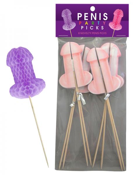 Penis Party Picks 8 Count Decorations