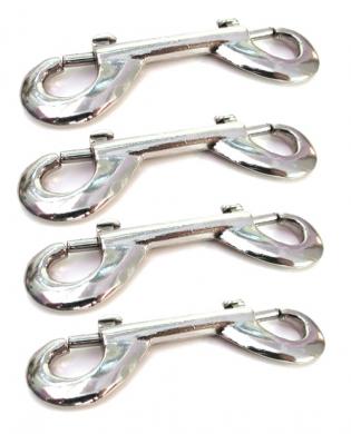 Kinklab nickel plated snap hooks - pack of 4